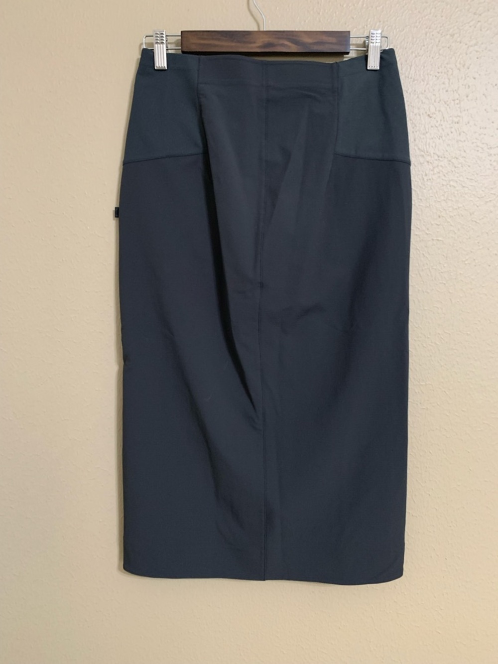 Lululemon Lab Midi Skirt Womens 6 Dark Grey Technical Wrap Front Pockets - Picture 7 of 8